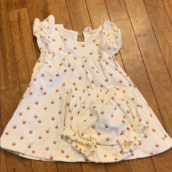 Quincy Mae peach dress & bloomers